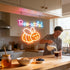 Dimmable "Bee-utiful" Happy Bumblebee Neon Light - Cute & Punny LED Wall Art for Kitchen, Bedroom, Nursery Decor, USB