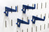 Wall Control Long Reach Hook Pack, 2-7/8in, Slotted Metal Pegboard Hooks, Blue
