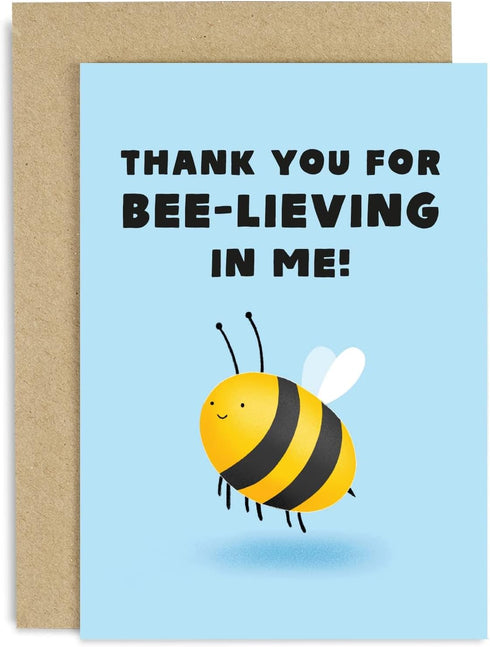 Old English Co. Cute Thank You For Believing In Me Card -