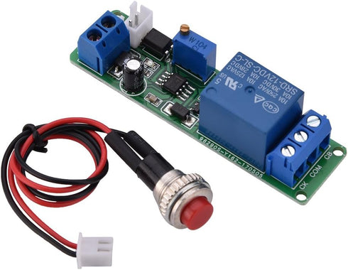 DC 12V Adjustable Timer Delay Turn Off Module, Timing Relay Time Switch 1~10sec