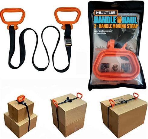 MULTUS 2 Handle Moving Strap – Heavy Duty Carrying Strap for Boxes, Furniture, Beach Gear, Camping, Sports Equipment