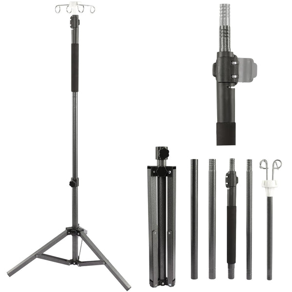 Crilealym IV Poles,46to 85In IV Stand Floor with 4 IV Bag Holder Stand