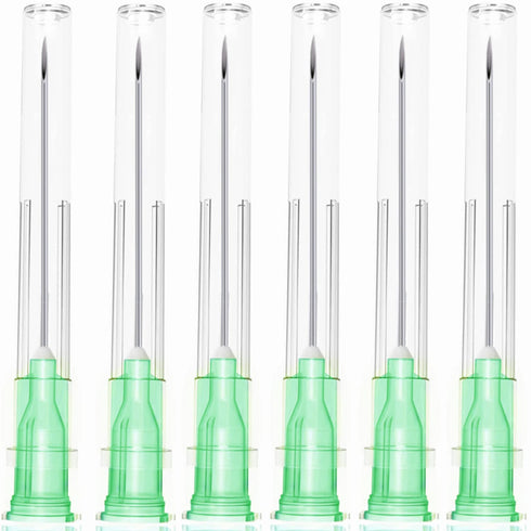 100 Pack 21Ga 1 1/2 Inch Stainless Steel Dispensing Lab Tools Accessories for Measuring and Refilling, Individually
