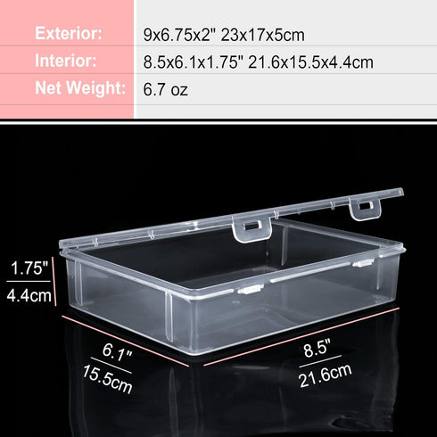 Vowcarol Storage Boxes for 5in x 8in Legal Pads, Washi Tape Organizer, A5 Paper Storage Bin (2 Pack)