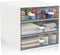 Desk Organizer with Drawer, Office Storage Box with 4 Acrylic Drawers for Desktop, Dressing Table, Home