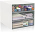 Desk Organizer with Drawer, Office Storage Box with 4 Acrylic Drawers for Desktop, Dressing Table, Home