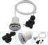 Kyuionty 1M Hot Tub Air Switch Kit, Polished Chrome Push Air Button Switch Jetted Whirlpool Jet Bath Tub, On Off Switch