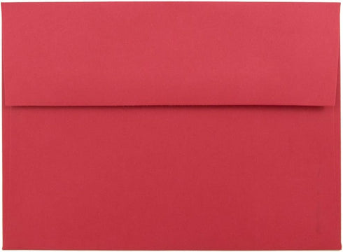 JAM PAPER A7 Colored Invitation Envelopes - Red Recycled - 5 1/4 x 7 1/4 - 50/Pack
