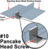 #10 x 2" Low Profile Pancake Head Roofing Screws for Wood to Metal Standing Seam Roofs