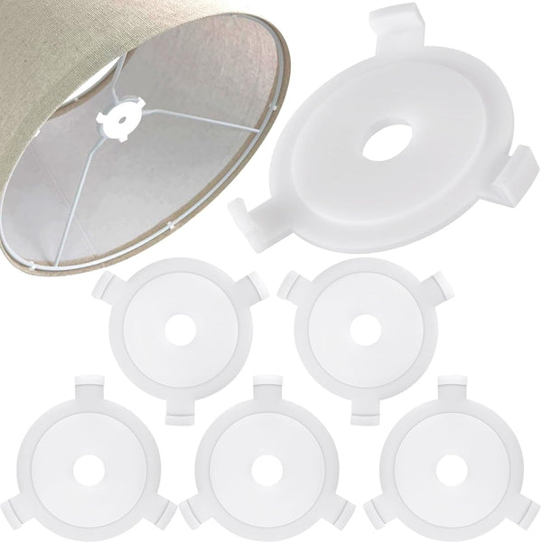 CTEAKOP 6 Pcs Lamp Shade Adapter Ring, E27 Lamp Shade Ring, Lamp Shade