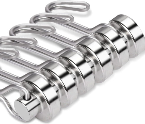 E BAVITE 30LB Magnetic Hook, New Upgraded Swivel Swing, 6 Pack, Strong Neodymium Magnet for Refrigerator, 60mm