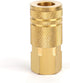 WYNNsky Air Coupler and Plug Kit, 1-pc 1/4'' FNPT Brass Coupler, 1-pc 1/4'' MNPT Zinc-Plated Steel Plug