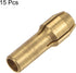 15pcs Brass Collet 0.5mm Brass Drill Chucks Mini Electric Grinder Quick Change Drill Chuck Bit Sets for Rotary Tools,