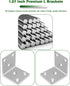 40PCS 1.5'' Brackets,304 90 Shelf(Silver,1.5X1.5X0.08IN) Metal Angle Stainless Steel Heavy Duty Angle Bracket