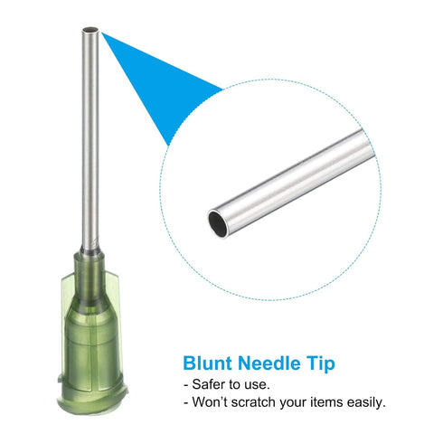 PATIKIL 10Pcs Dispensing Needle Tips - Stainless Steel and Plastic Glue Needle Tube Blunt Tips