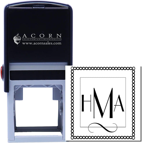 Monogrammed 1-5/8" Parisian Stamper Self Inking, Letter Stamp for Stationary, Cursive Calligraphy, Excellent Bridal