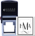 Monogrammed 1-5/8" Parisian Stamper Self Inking, Letter Stamp for Stationary, Cursive Calligraphy, Excellent Bridal