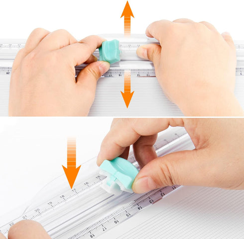 Ecraft Paper Trimmer Replacement Blades, Automatic Security Safeguard Paper Cutter Blade Refills Mint Green (4 Pack)