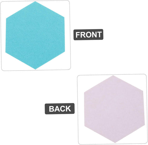 STOBOK 12 Pcs Felt Backdrop Wall Sticker with Self-adhesive Cork Board Tiles for Small Bulletin Board Decor