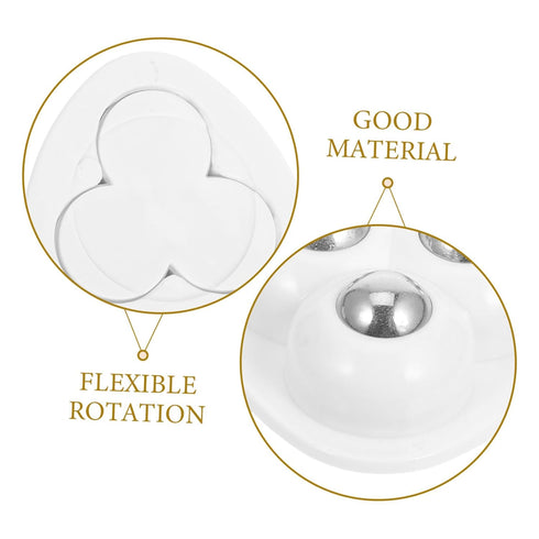8pcs BESTYASH Heavy Duty Stainless Steel Caster Wheels with Self Adhesive Paste Ball Bearing Rollers for Small