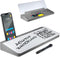 Glass Dry Erase Whiteboard Desktop Pad, 4 Markers & 1 Eraser, Desk Computer Buddy for Home Office & Studying