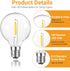 Blakapoo G40 Bulbs, 1W E12 Bulbs 1.57 inch, 25 Pack LED Replacement Light Screw Base Shatterproof Clear Small Globe