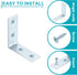 10 Set 3.94"x0.59"x3.94" uxcell L Corner Bracket Corner Brace Metal Joint Right Angle Brackets Fastener with Screws