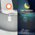 LAVAED 2 Pack Toilet Night Lights - 16 Color Changing, Motion Sensor Activated LED Projection Nightlight