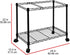 Oceanstar Portable 1-Tier Rolling File Cart, Black, 24 in