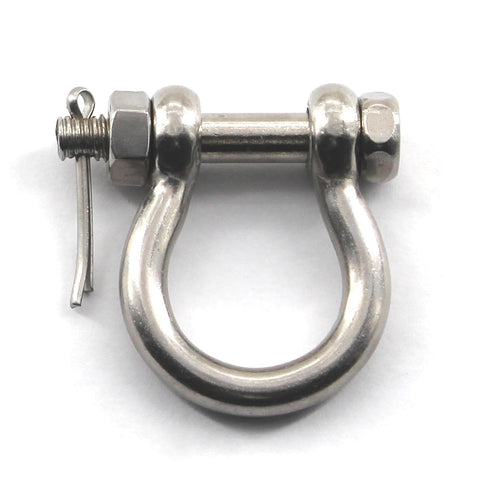 M8 Bow Shackle Anchor Shackle Stainless Steel 304 D Ring Shackle with Cotter Pin for Cars, Trucks,Material Handling,Rigging Accessories (Pack of 4)