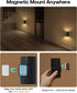 2200mah 2-Pack GOODEA Rechargeable Night Light with Motion Sensor, Battery Operated Warm White Motion Sensor Light