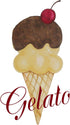 20"x12" CafePress Gelato Ice Cream Cone Wall Decal Oval Wall Decal, Vinyl Peel, Reusable Cling