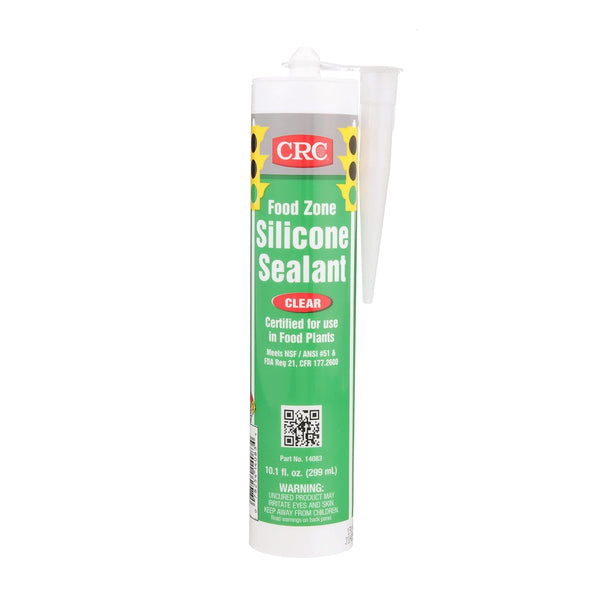 CRC 14083 Food Zone Silicone Sealant – 10.1 FL Oz., Clear Silicone for Bonding and Waterproofing Applications