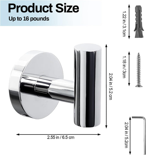 Towel Hooks for Bathroom,2 Packs Wall Mount Towel Holder,Black Matte Wall Robe Hook,Stainless Steel Heavy Duty Door Hanger Towel Hook for Kitchen, Bedroom,Hotel,Pool,Coats by Kruodop