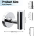 Towel Hooks for Bathroom,2 Packs Wall Mount Towel Holder,Black Matte Wall Robe Hook,Stainless Steel Heavy Duty Door Hanger Towel Hook for Kitchen, Bedroom,Hotel,Pool,Coats by Kruodop