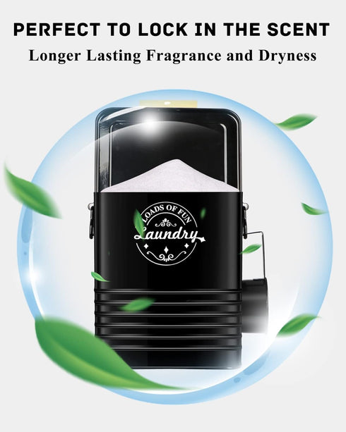 Laundry Detergent Powder Container Dispenser Holder for Laundry Room Organization. Metal Laundry Soap Dispenser