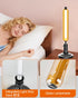 3000K Dimmable Lightdot Minimalist Table Lamp for Living Room, Mid Century Modern Farmhouse Bedside Lamps with Brown