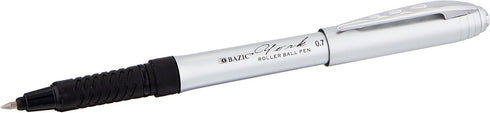 BAZIC Jumbo Rollerball Pen with Grip, Black Color, 3 Pack