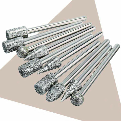 Stone Carving Set, Polishing Diamond Burrs, Rotary Tools Accessories for Engraving, Grinding, Polishing
