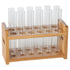 Lily's Home Bamboo Test Tube Vial Holder Rack, 12 Tube Capacity, Made from Bamboo with Built-in Handle (Rack Only)