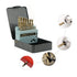 21Pcs Cobalt Drill Bits Set, M35 HSS, 135 Degree Tip, Twist Jobber Length for Hardened Metal, Cast Iron, Stainless