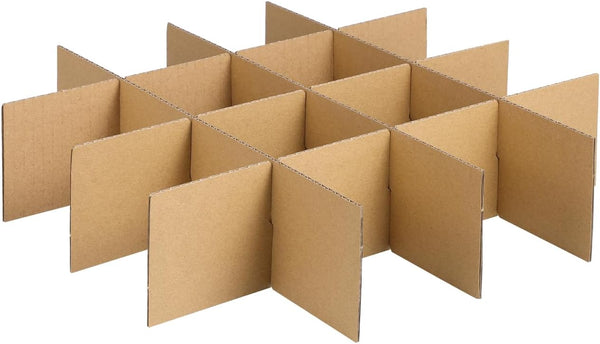 Healifty 6-Pack Cardboard Moving Box Dividers 13.18X13.18 Inch Partitions for Safe Transporting