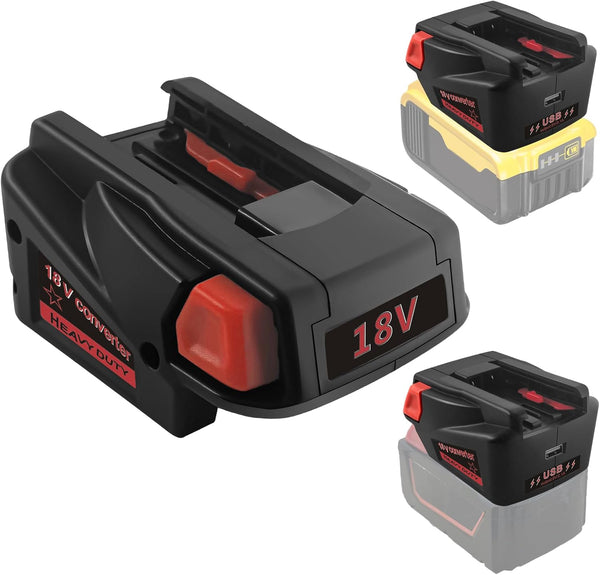 M18 to V18 Adapter for Milwaukee 18V V18 NI-CD Tool, Convert Dewalt 20V 60V MAX XR to Milwaukee V18 Cordless Tools