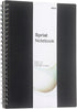ZZTX Spiral Notebook Kraft Soft Cover, College Ruled Memo Diary Planner, 140 Pages/70 Sheets, 8 x 6 inch, 1 Pack (Black)