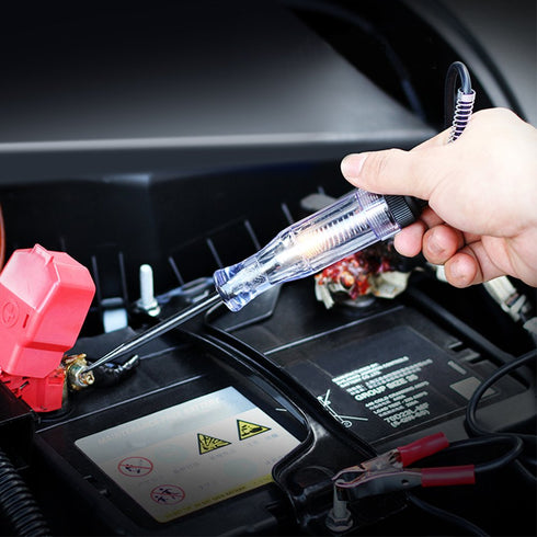 Test Light Automotive, Auto Car Truck Voltage Circuit Tester 6V 12V 24V DC Tester with Indicator Bulb & 96cm Wire Vehicle Volt Probe Pen for Individual or Commercial Use