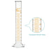 stonylab Graduated Cylinder, 2-Pack B Grade Borosilicate Glass Cylinder, 100 ml with Stable Hexagonal Base