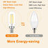 3.39 Inch E12 T6 Bulb Dimmable, 4 Pack T6 Bulb 4W 40W 2700K, T6 Bulb Vinaco LED Candelabra LED Equal. Warm White Clear