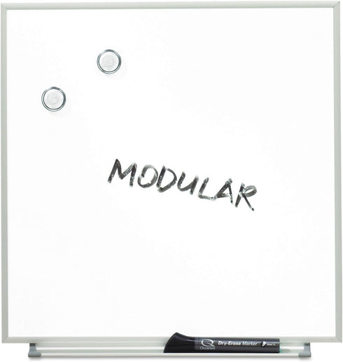 Quartet Matrix Modular Magnetic Whiteboard, 16" x 16", Includes Tray and Marker, Silver Aluminum Frame