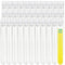 200 PCS Clear Plastic Test Tubes with Caps, 12x100mm, 8ml for Scientific Experiments, Party Supplies