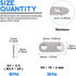 Glarks 20 Sets 40mm/1.6inch Stainless Steel Flat Brace Brackets with 40pcs Self Tapping Screws Set for Repair Fixing
